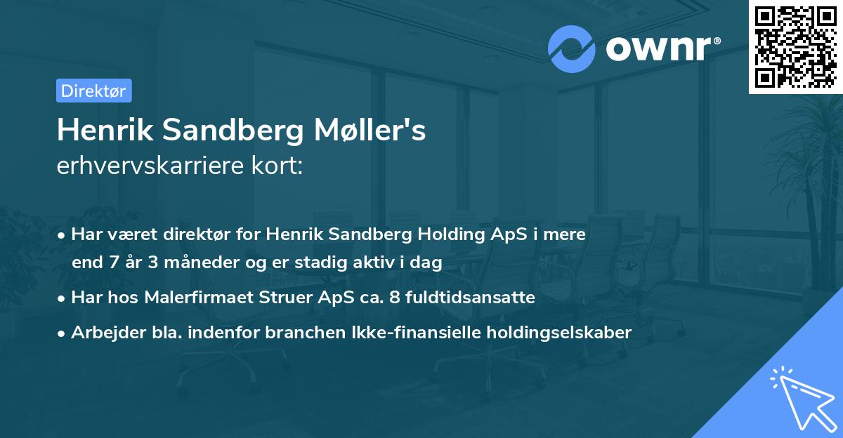 Henrik Sandberg Møller's erhvervskarriere kort