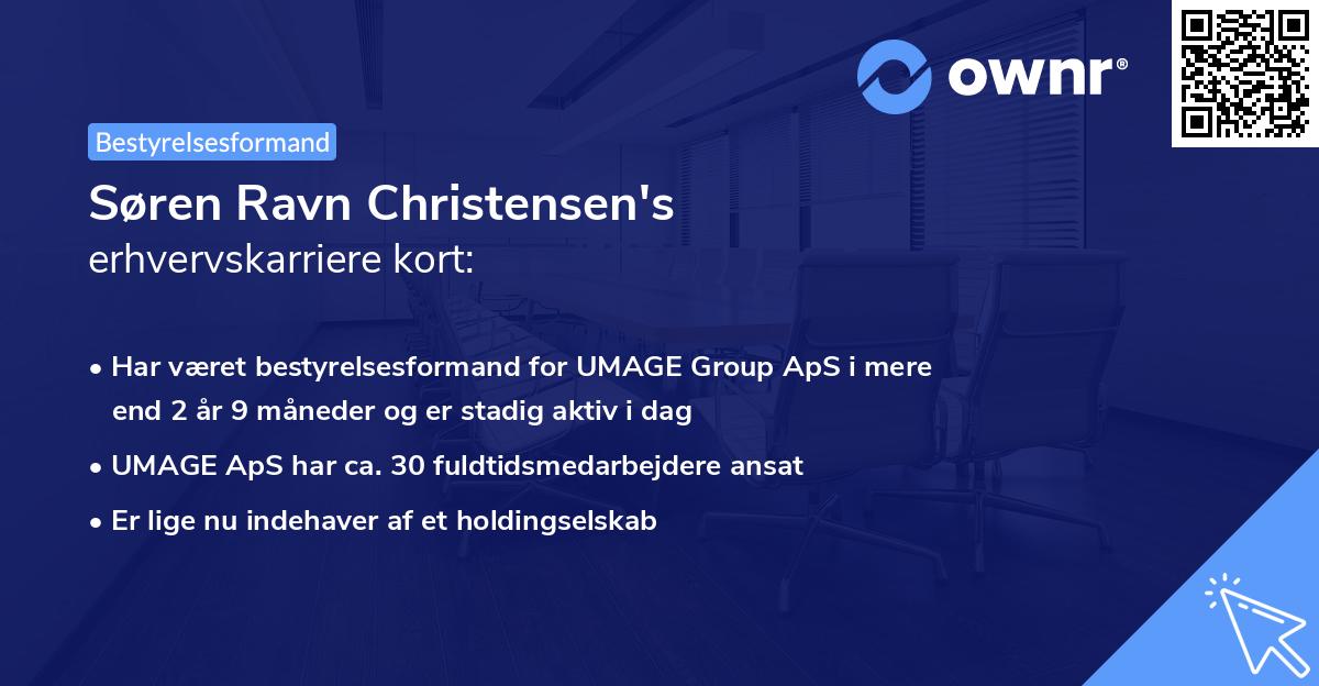 Søren Ravn Christensen's erhvervskarriere kort