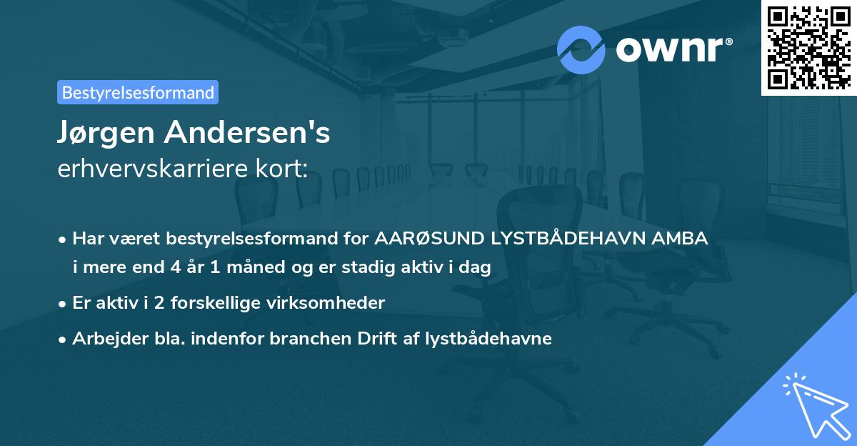 Jørgen Andersen's erhvervskarriere kort