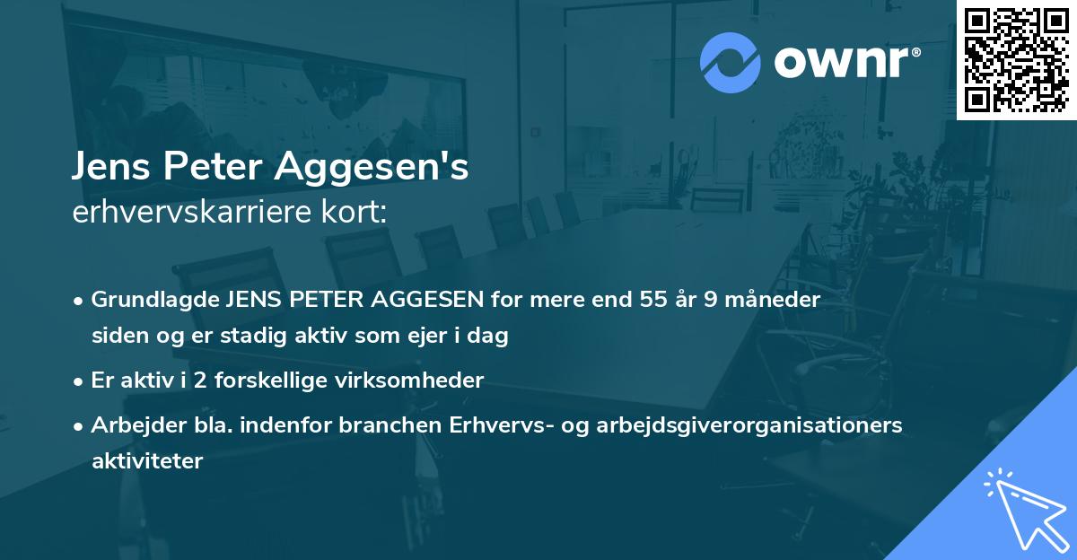 Jens Peter Aggesen's erhvervskarriere kort