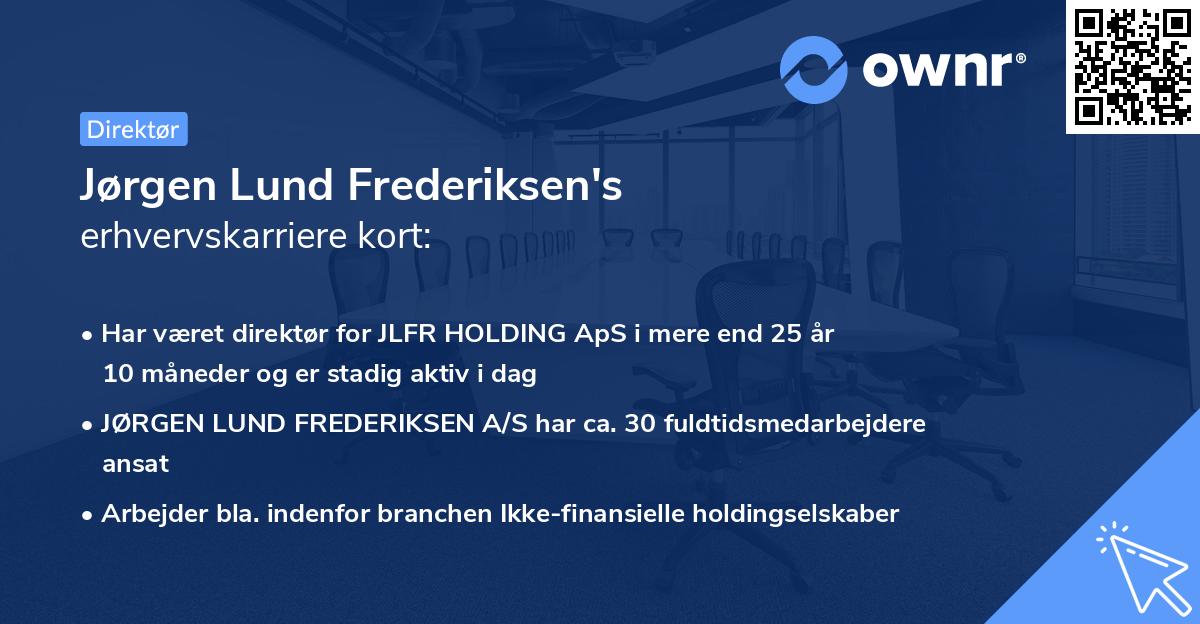 Jørgen Lund Frederiksen's erhvervskarriere kort