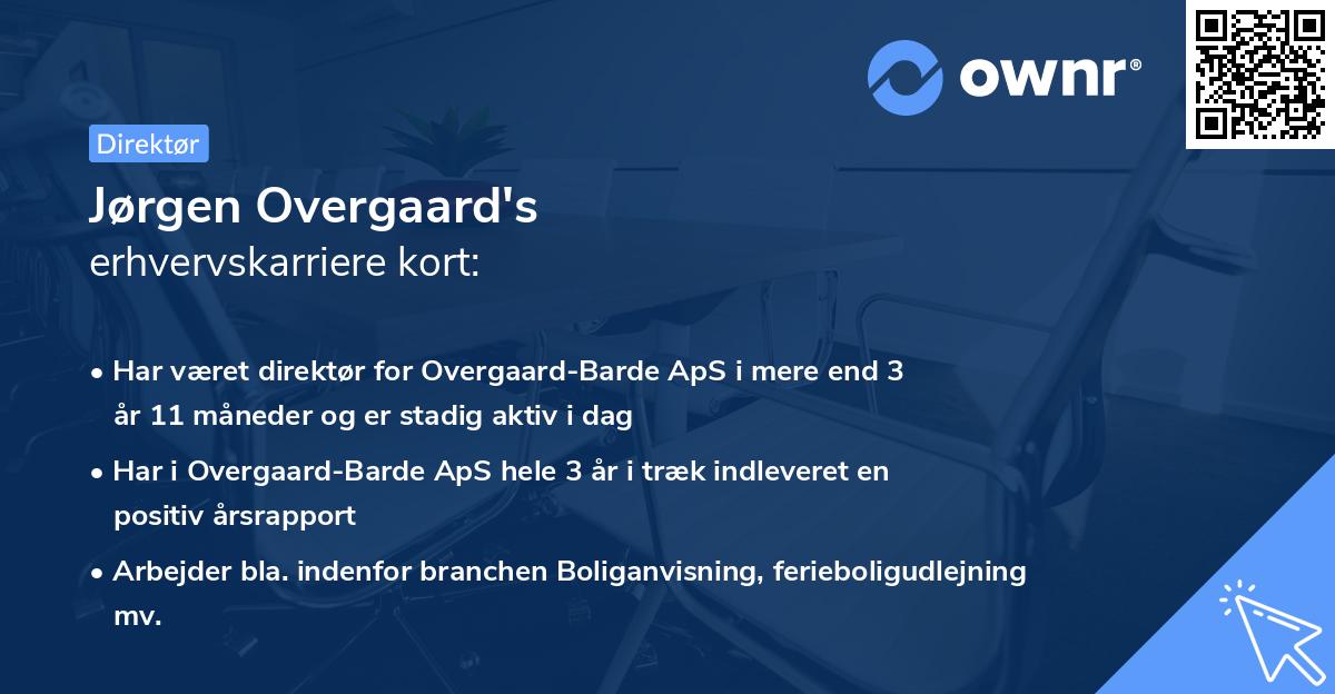 Jørgen Overgaard's erhvervskarriere kort