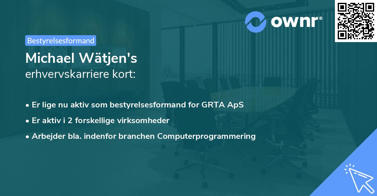Michael Wätjen's erhvervskarriere kort
