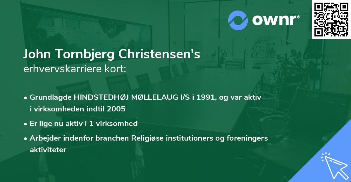 John Tornbjerg Christensen's erhvervskarriere kort