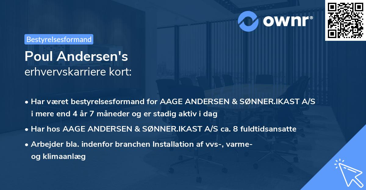 Poul Andersen's erhvervskarriere kort