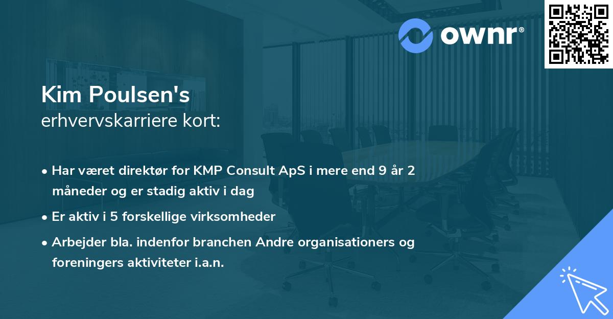 Kim Poulsen's erhvervskarriere kort