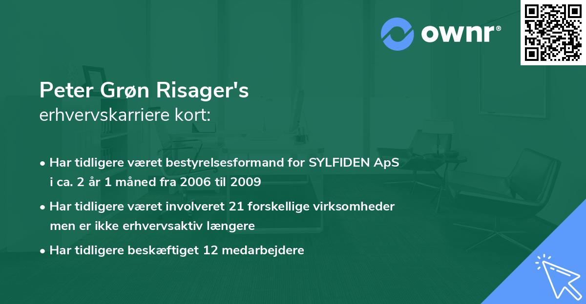 Peter Grøn Risager's erhvervskarriere kort