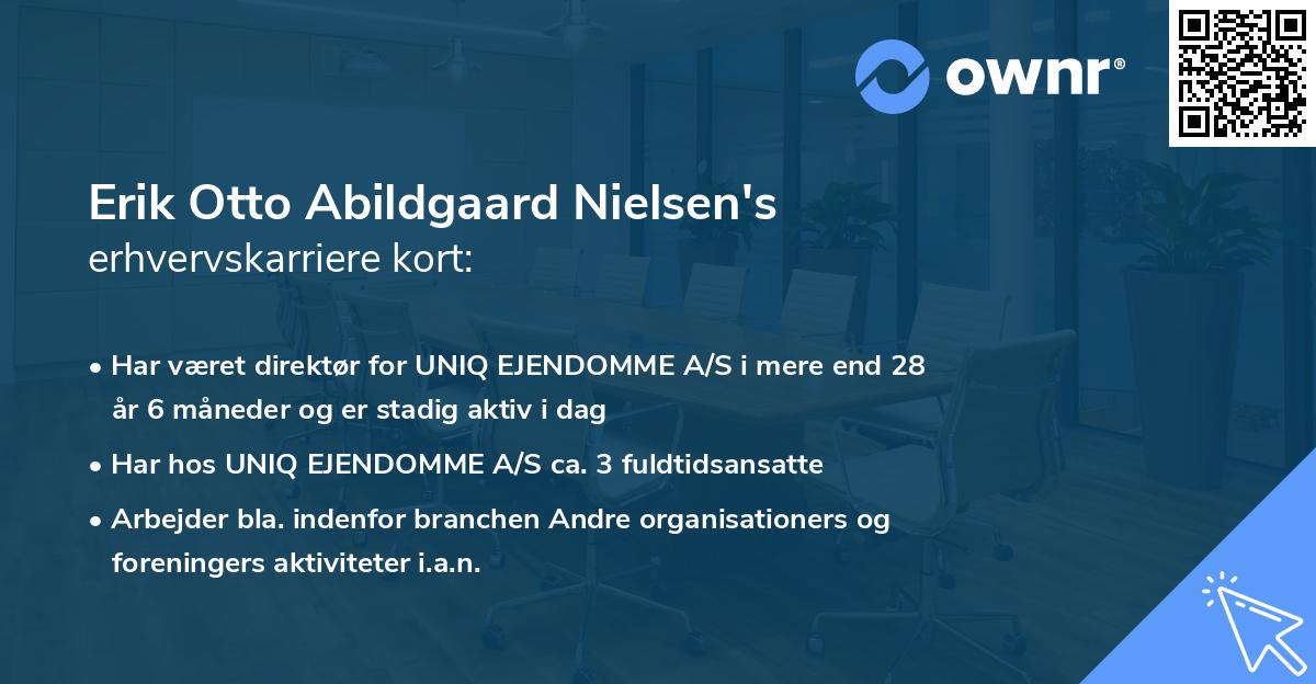 Erik Otto Abildgaard Nielsen's erhvervskarriere kort