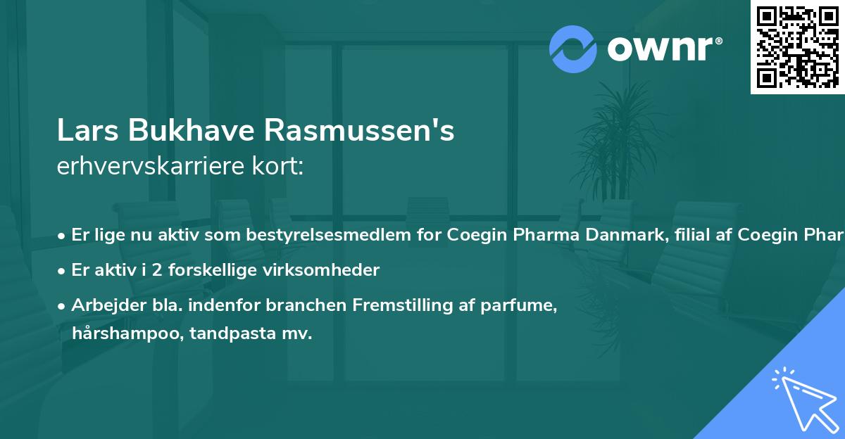 Lars Bukhave Rasmussen's erhvervskarriere kort