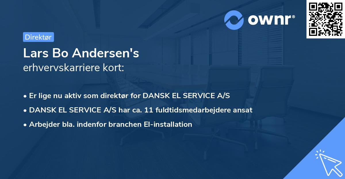 Lars Bo Andersen's erhvervskarriere kort