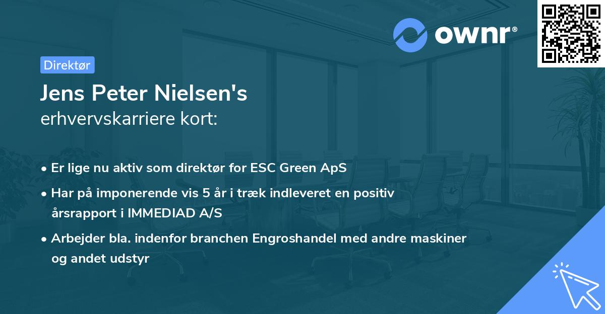 Jens Peter Nielsen's erhvervskarriere kort
