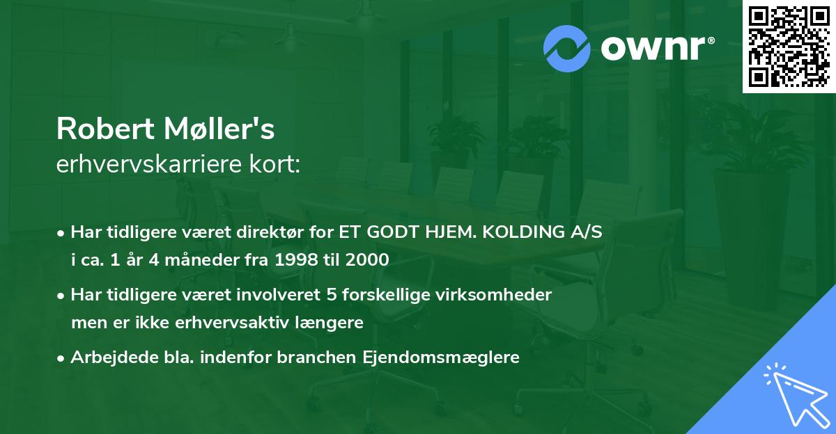 Robert Møller's erhvervskarriere kort