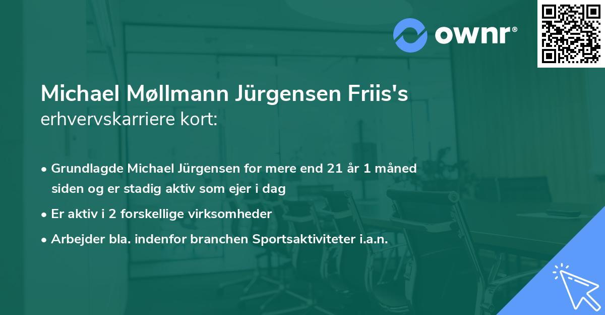 Michael Møllmann Jürgensen Friis's erhvervskarriere kort