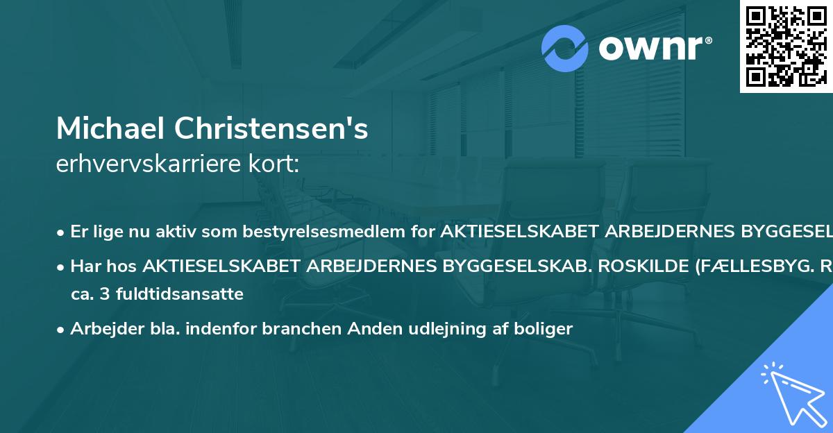 Michael Christensen's erhvervskarriere kort