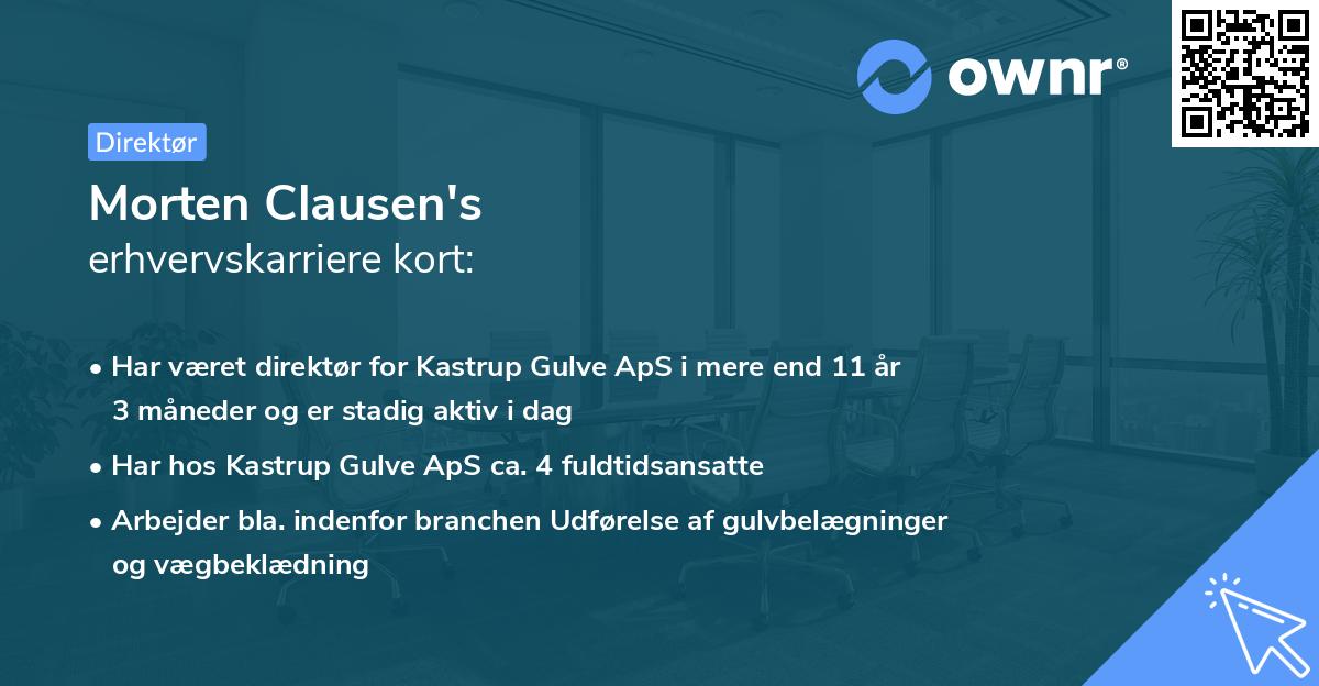 Morten Clausen's erhvervskarriere kort