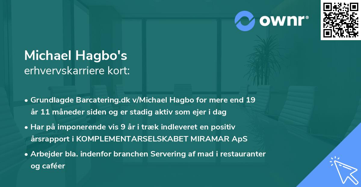 Michael Hagbo's erhvervskarriere kort