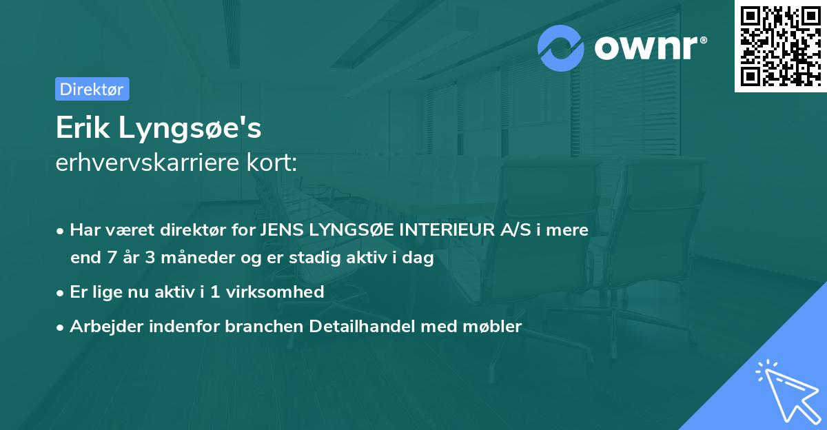 Erik Lyngsøe's erhvervskarriere kort