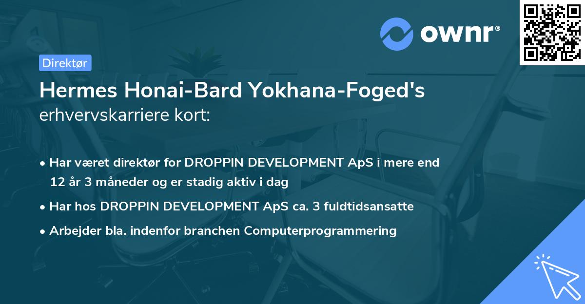 Hermes Honai-Bard Yokhana-Foged's erhvervskarriere kort