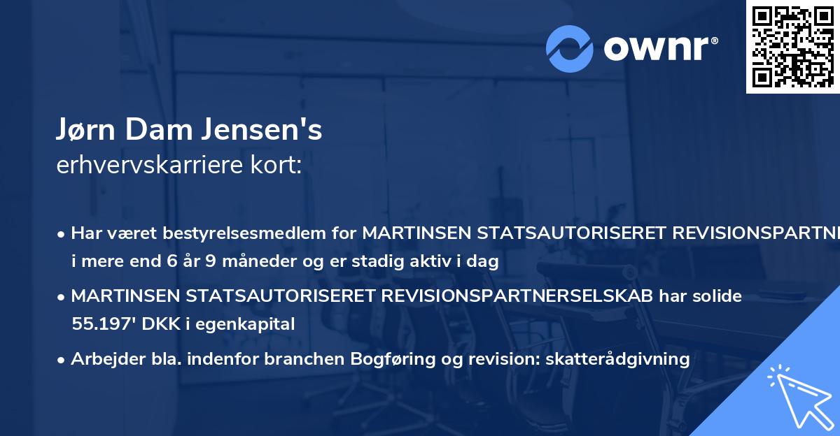 Jørn Dam Jensen's erhvervskarriere kort