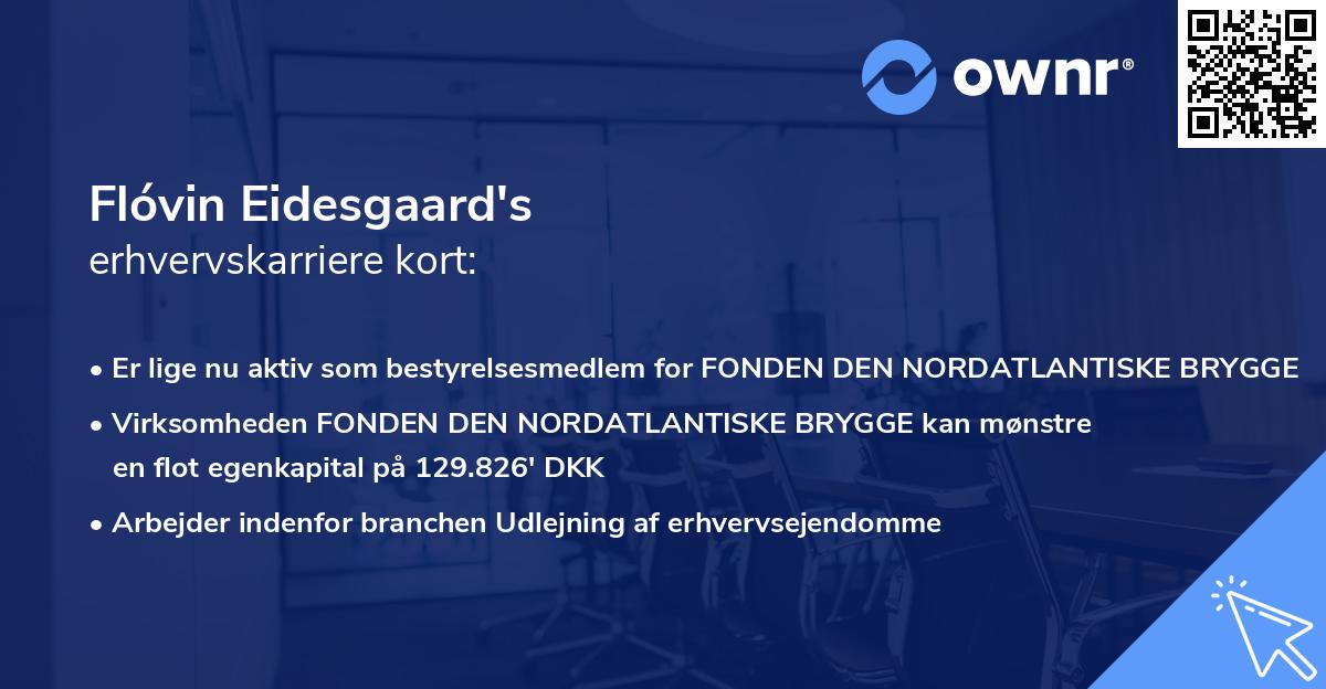 Flóvin Eidesgaard's erhvervskarriere kort