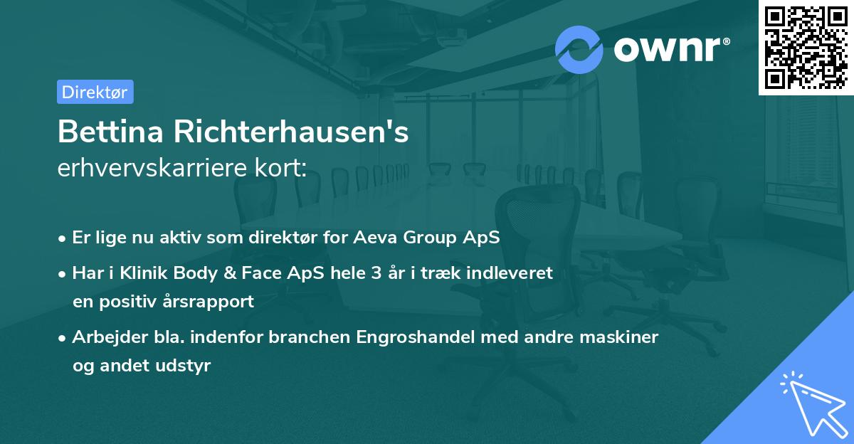 Bettina Richterhausen's erhvervskarriere kort