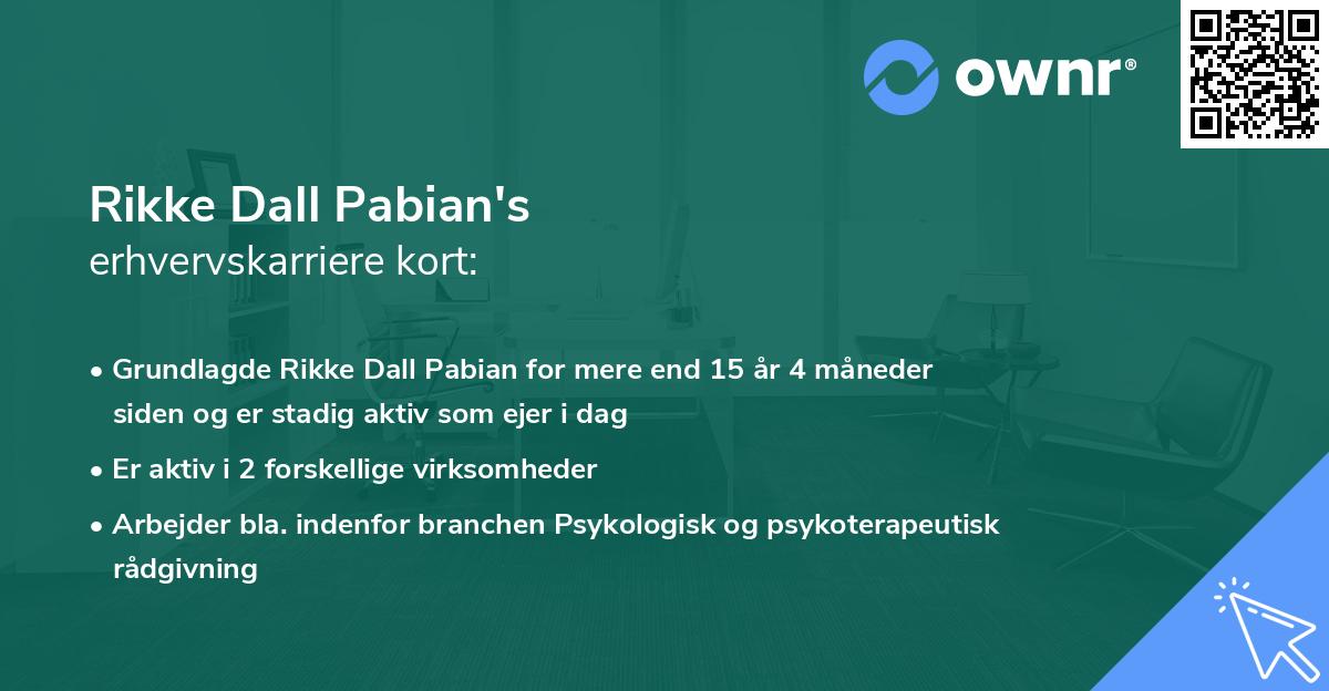 Rikke Dall Pabian's erhvervskarriere kort