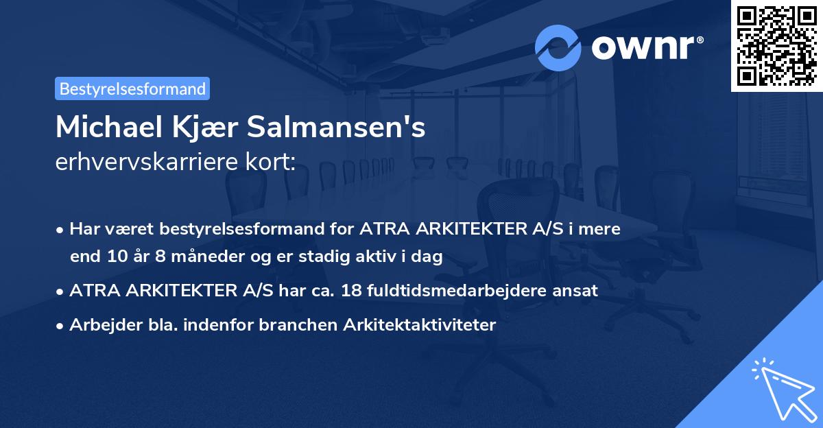 Michael Kjær Salmansen's erhvervskarriere kort