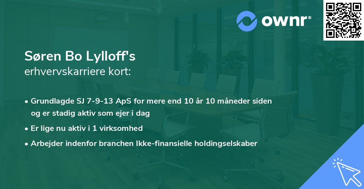 Søren Bo Lylloff's erhvervskarriere kort