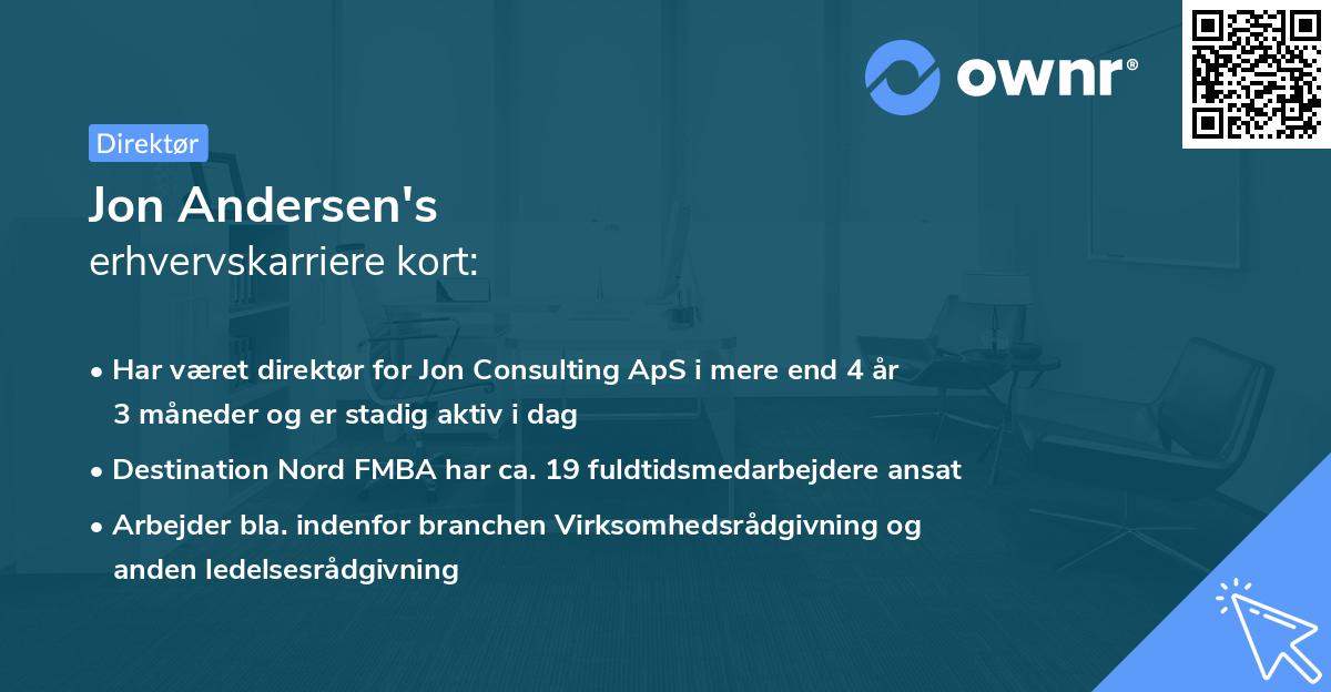 Jon Andersen's erhvervskarriere kort