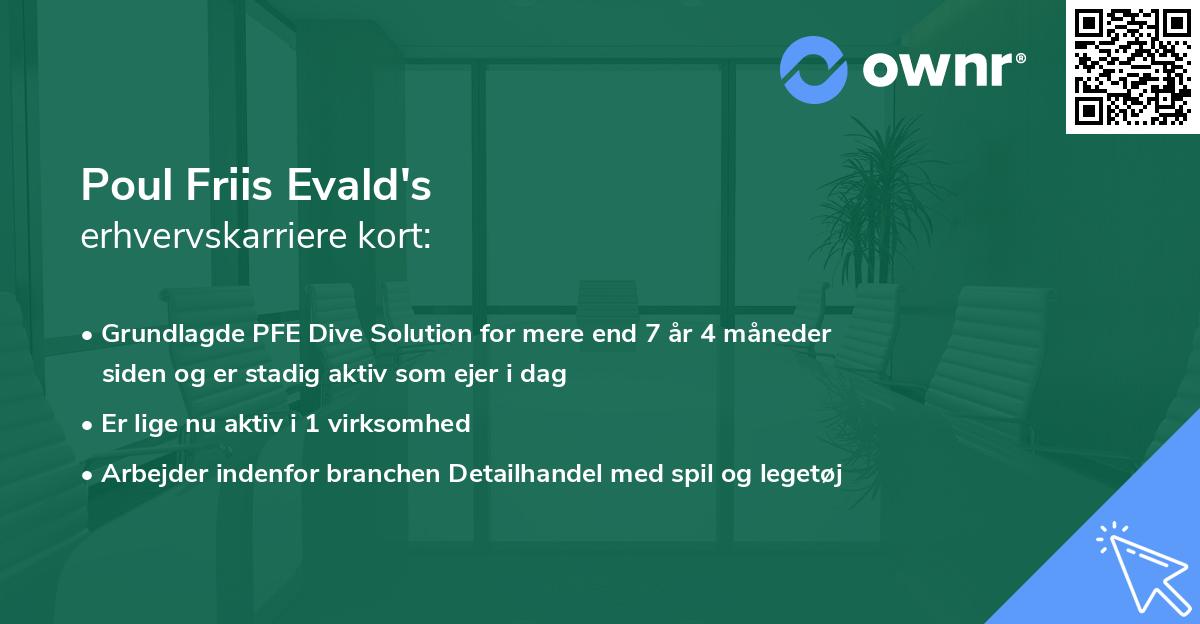 Poul Friis Evald's erhvervskarriere kort