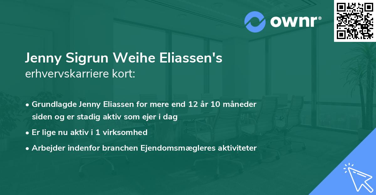 Jenny Sigrun Weihe Eliassen's erhvervskarriere kort