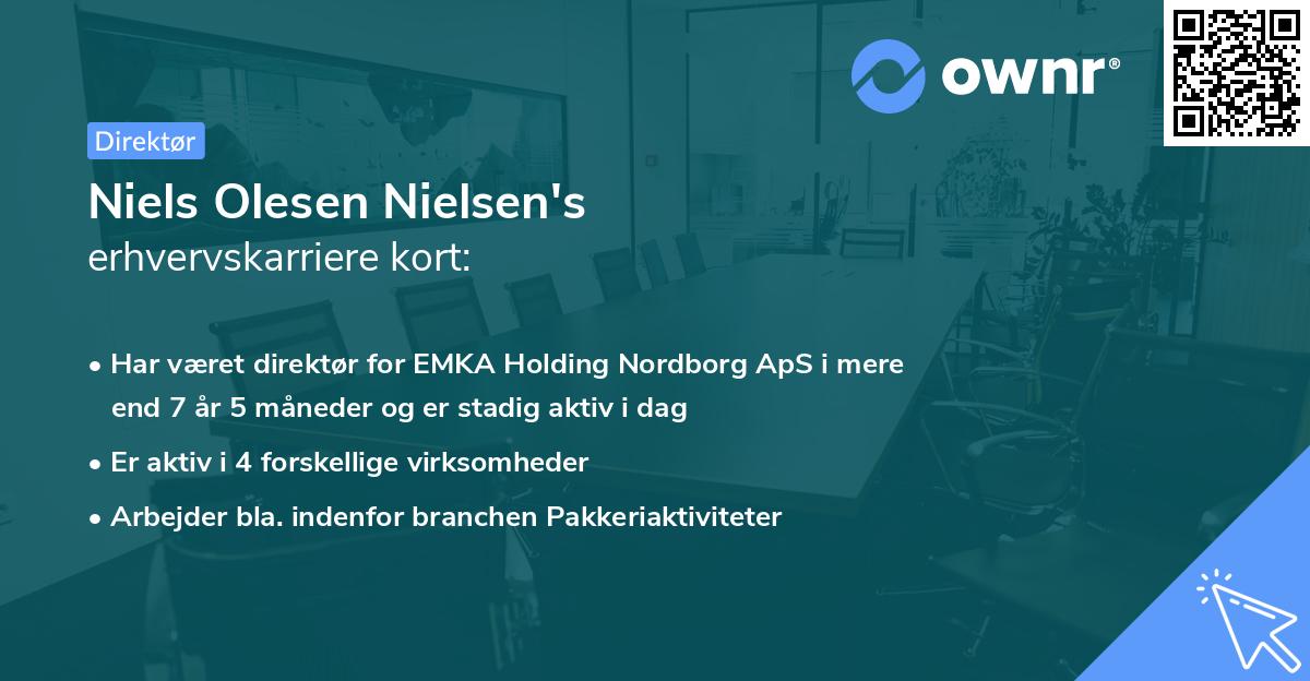 Niels Olesen Nielsen's erhvervskarriere kort