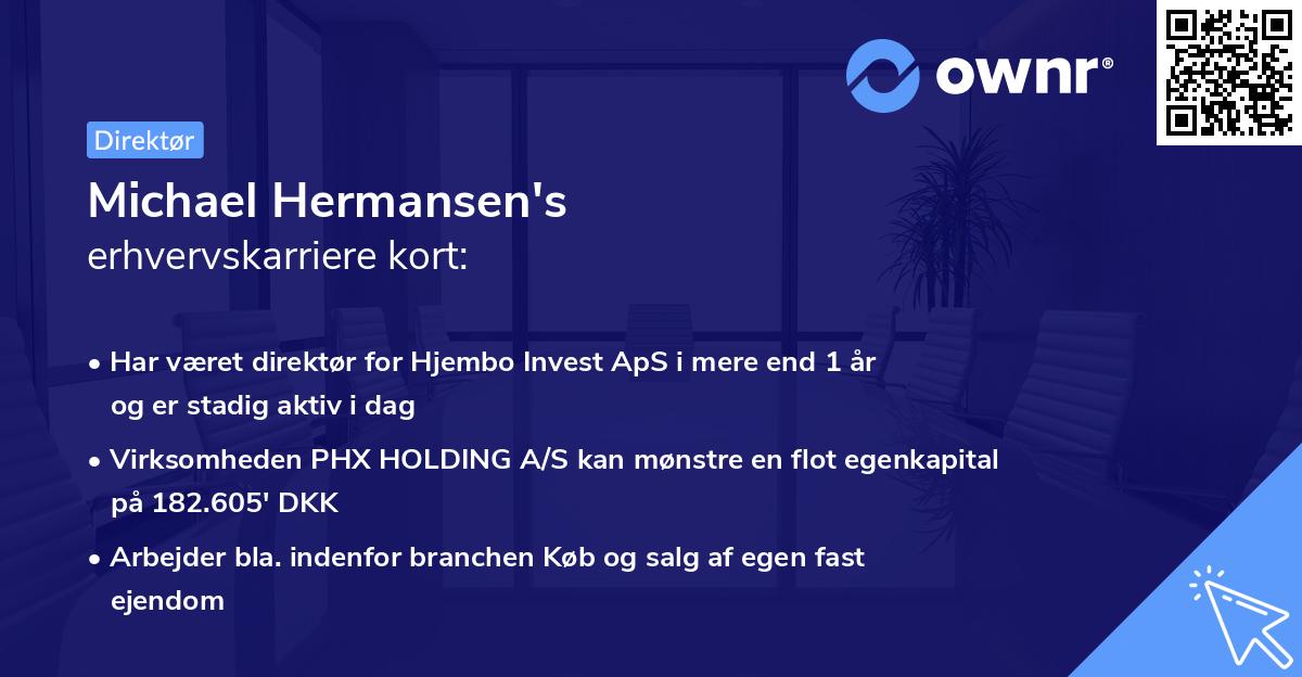 Michael Hermansen's erhvervskarriere kort