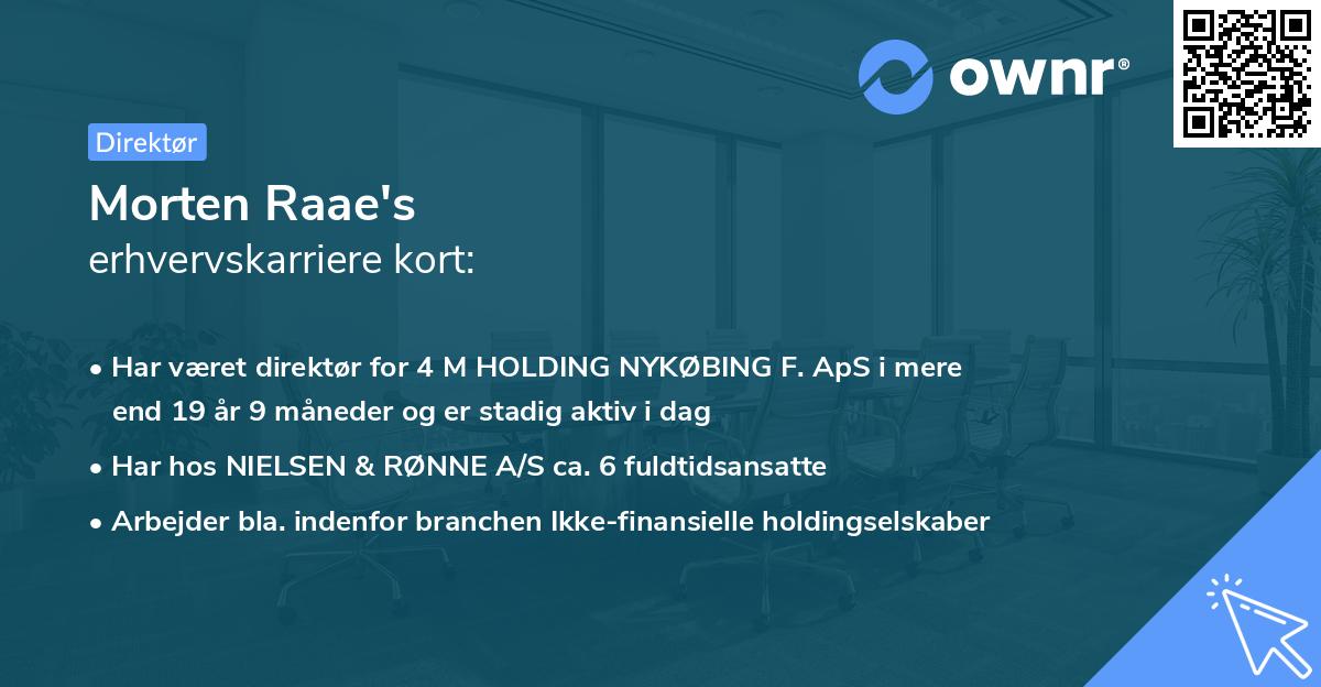 Morten Raae's erhvervskarriere kort