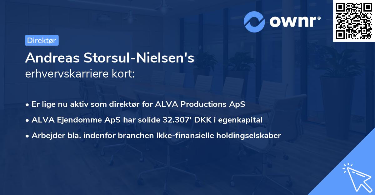 Andreas Storsul-Nielsen's erhvervskarriere kort