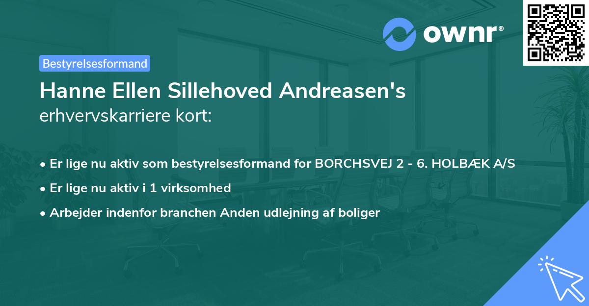 Hanne Ellen Sillehoved Andreasen's erhvervskarriere kort