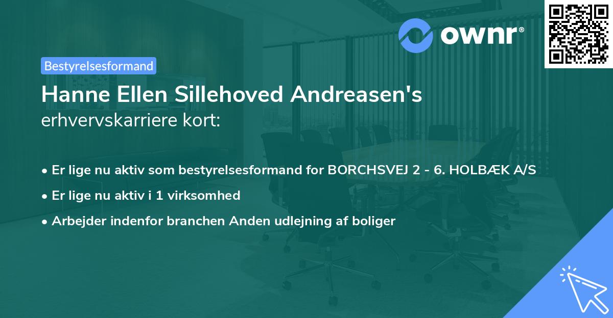 Hanne Ellen Sillehoved Andreasen's erhvervskarriere kort