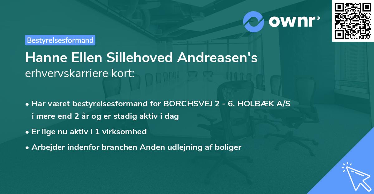 Hanne Ellen Sillehoved Andreasen's erhvervskarriere kort