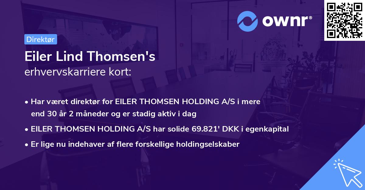 Eiler Lind Thomsen's erhvervskarriere kort