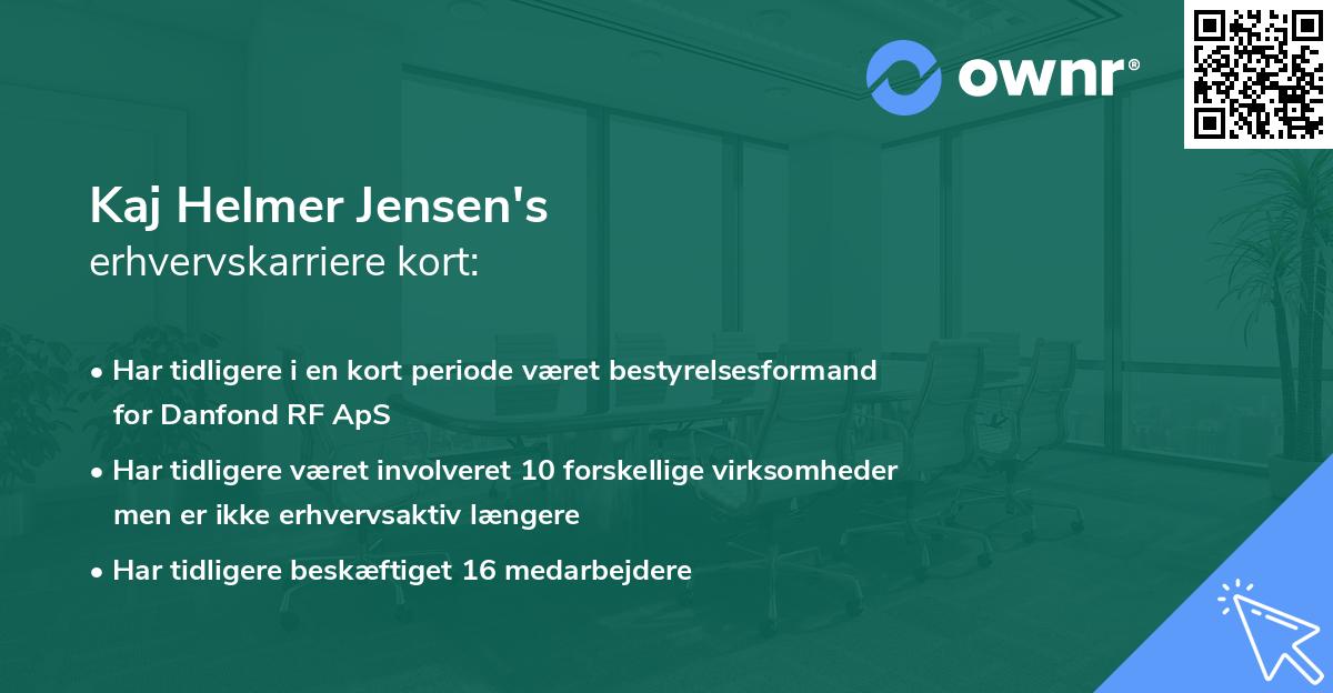 Kaj Helmer Jensen's erhvervskarriere kort