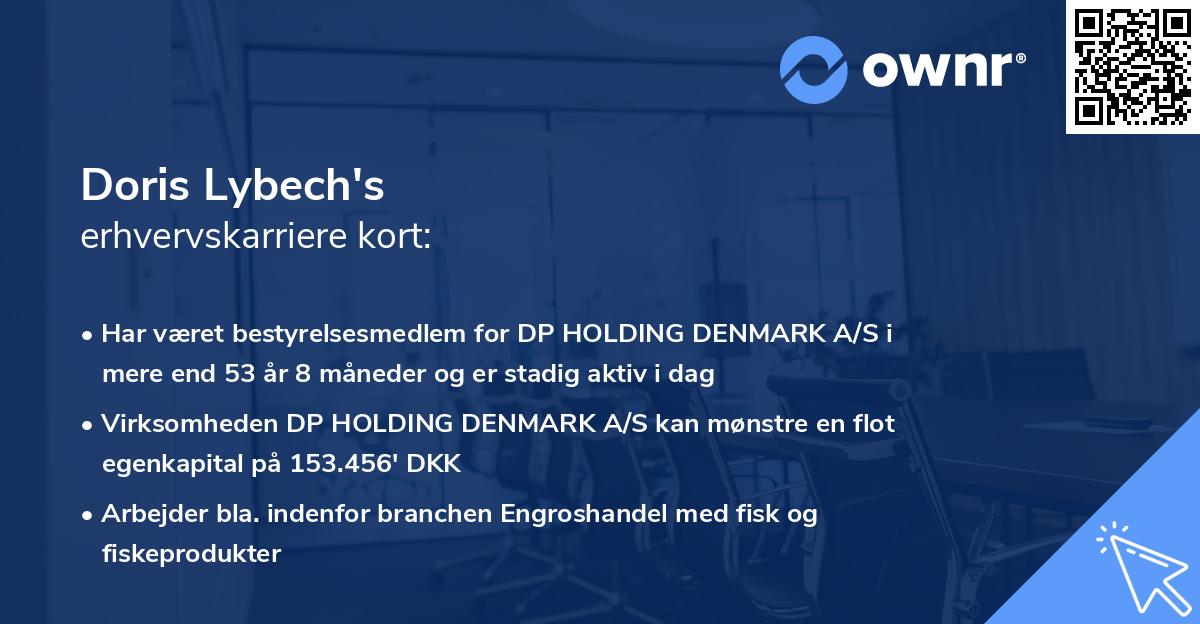Doris Lybech's erhvervskarriere kort