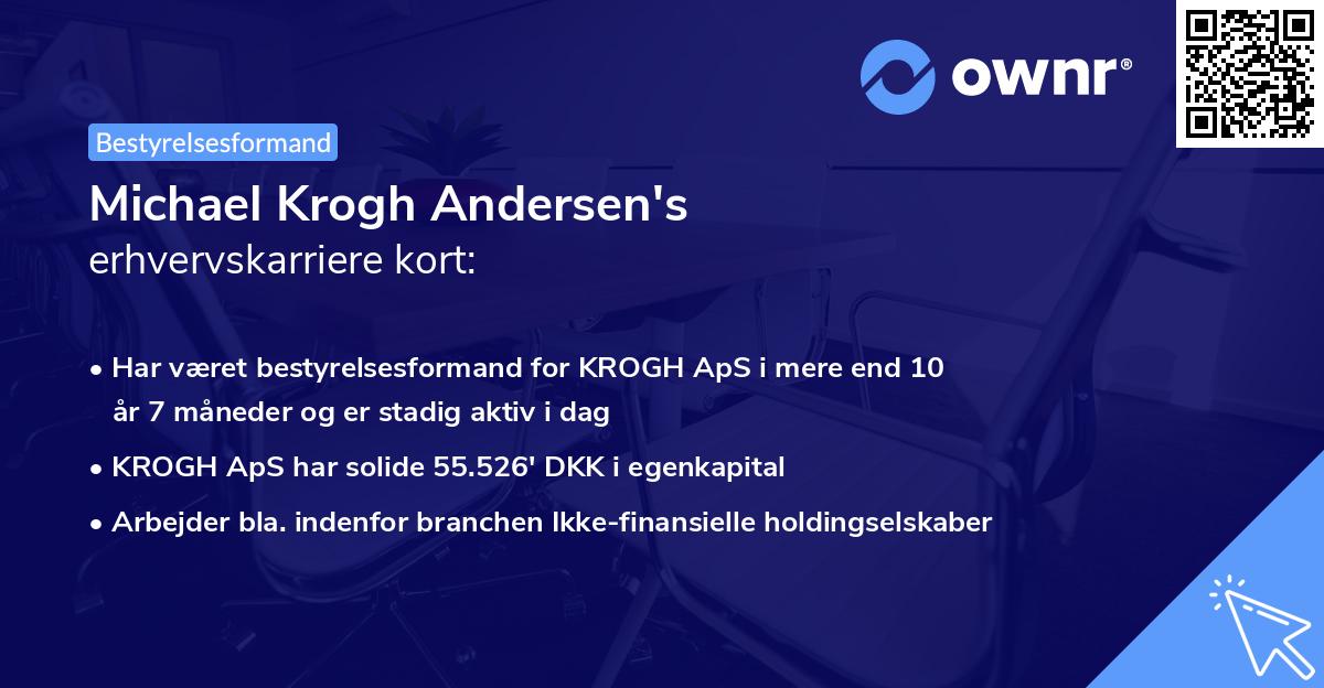 Michael Krogh Andersen's erhvervskarriere kort