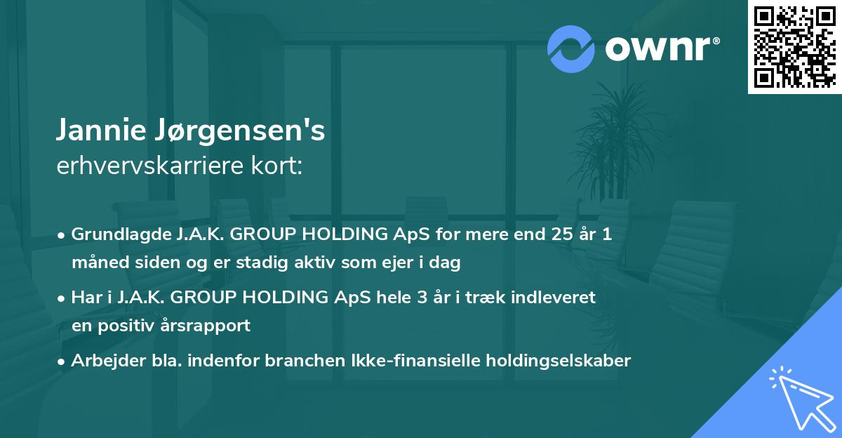 Jannie Jørgensen's erhvervskarriere kort