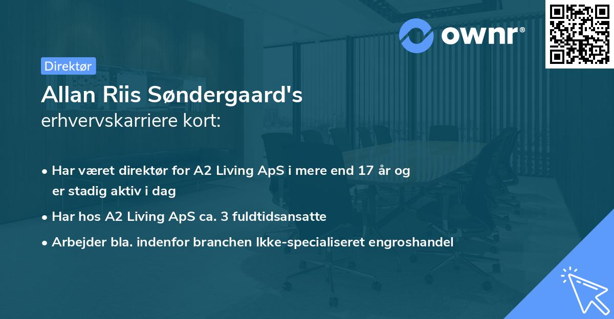 Allan Riis Søndergaard's erhvervskarriere kort