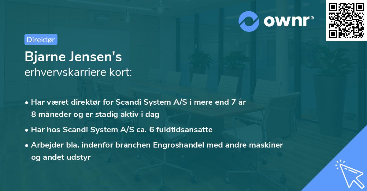 Bjarne Jensen's erhvervskarriere kort