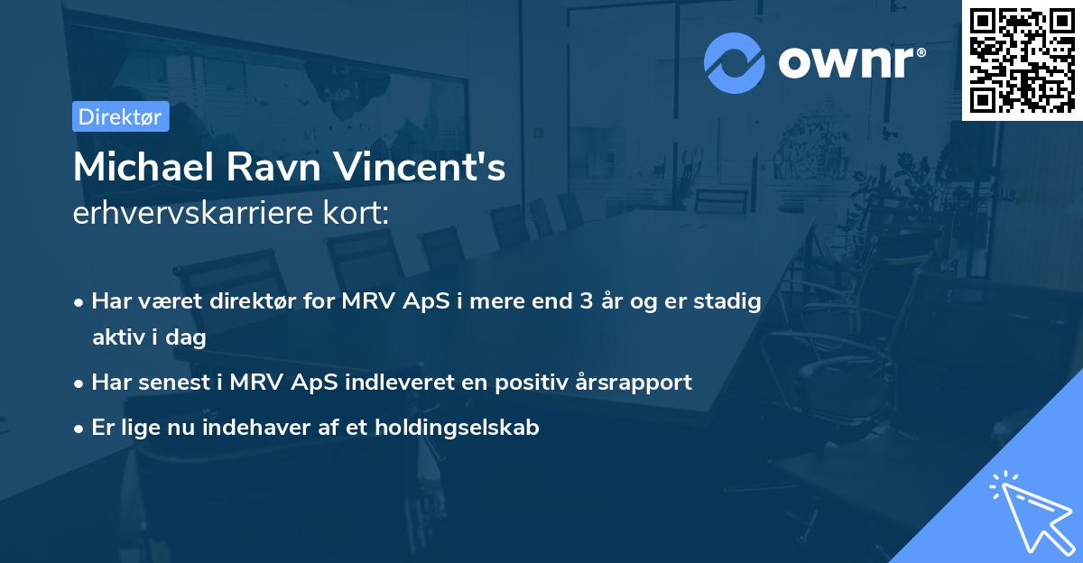 Michael Ravn Vincent's erhvervskarriere kort