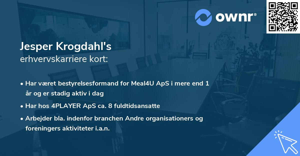 Jesper Krogdahl's erhvervskarriere kort