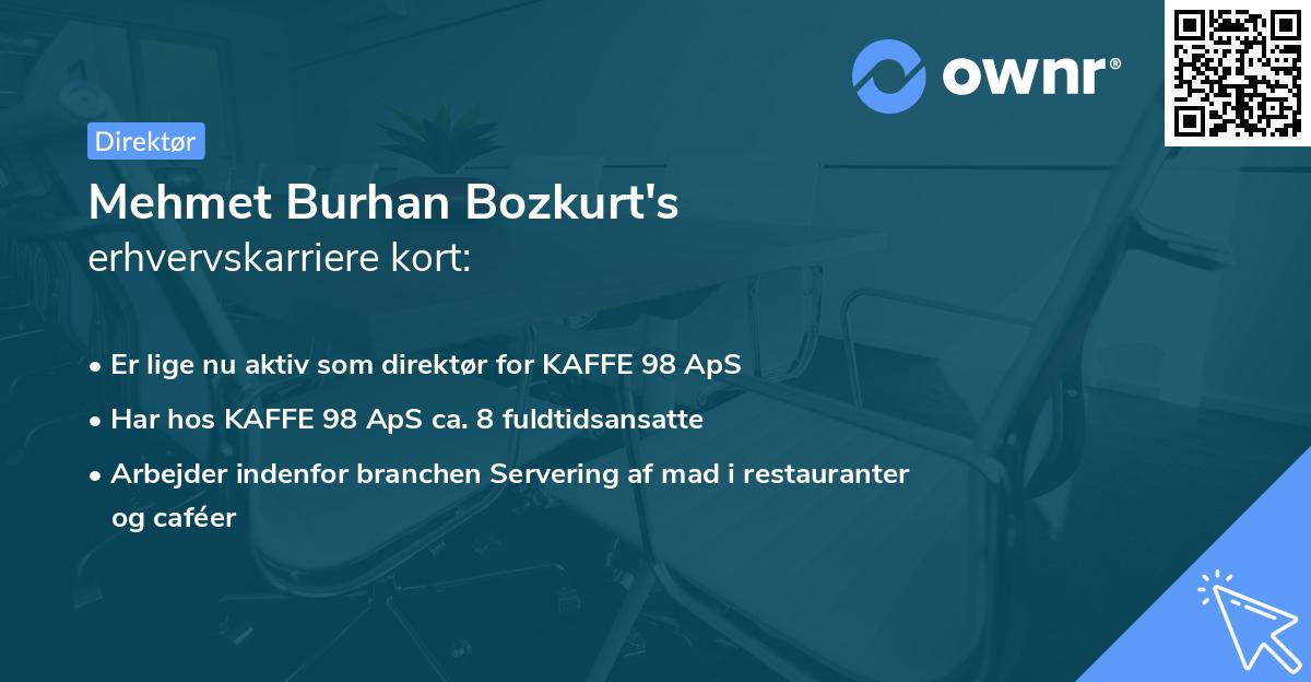 Mehmet Burhan Bozkurt's erhvervskarriere kort