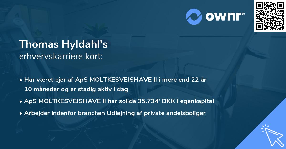 Thomas Hyldahl's erhvervskarriere kort