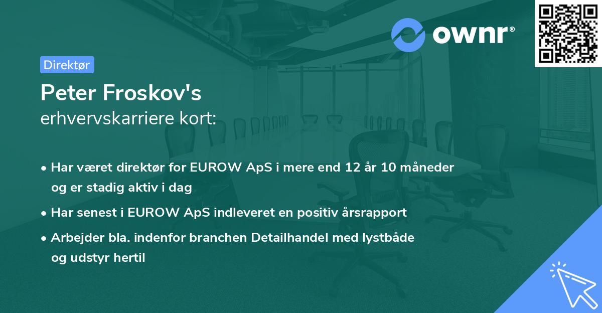 Peter Froskov's erhvervskarriere kort